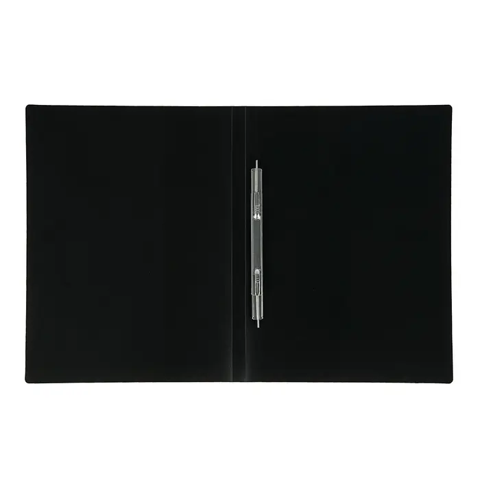 Папка с пружинным скоросшивателем А4, 500 мкм, корешок 15 мм, Calligrata, до 100 листов, чёрная