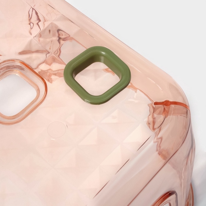 Табурет-подставка «Кристалл», пластик, 31×26×22,3 см, персиковый Табурет-подставка «Кристалл», пластик, 31×26×22,3 см, персиковый