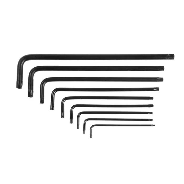 Набор ключей ТУНДРА black, TORX Tamper, экстрадлинные, CrV, TT10 - TT50, 9 шт. Набор ключей ТУНДРА black, TORX Tamper, экстрадлинные, CrV, TT10 - TT50, 9 шт.