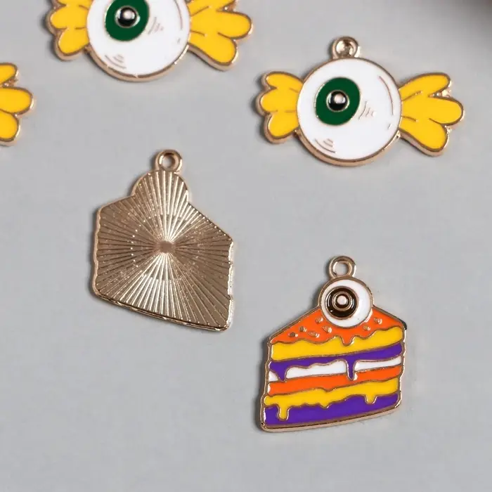 Декор для творчества металл, эмаль &laquo;Глаз&raquo;, 2&times;1.8 см, МИКС