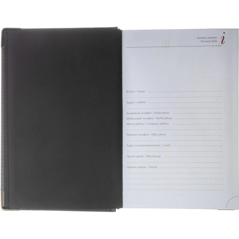 Ежедневник полудатированный А5+ п/дат. boss (серый) 3-404/273