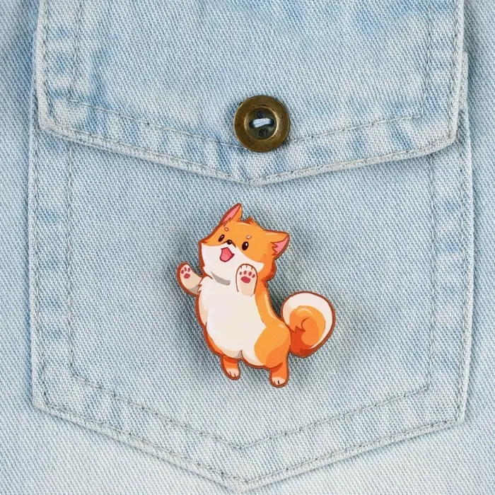 Значок деревянный &laquo;Пёсик&raquo;, 3.4&times;3.5 см