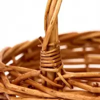 Корзина плетёная для хранения Natu, с ручкой, лоза, цвет медовый, набор 2 шт.