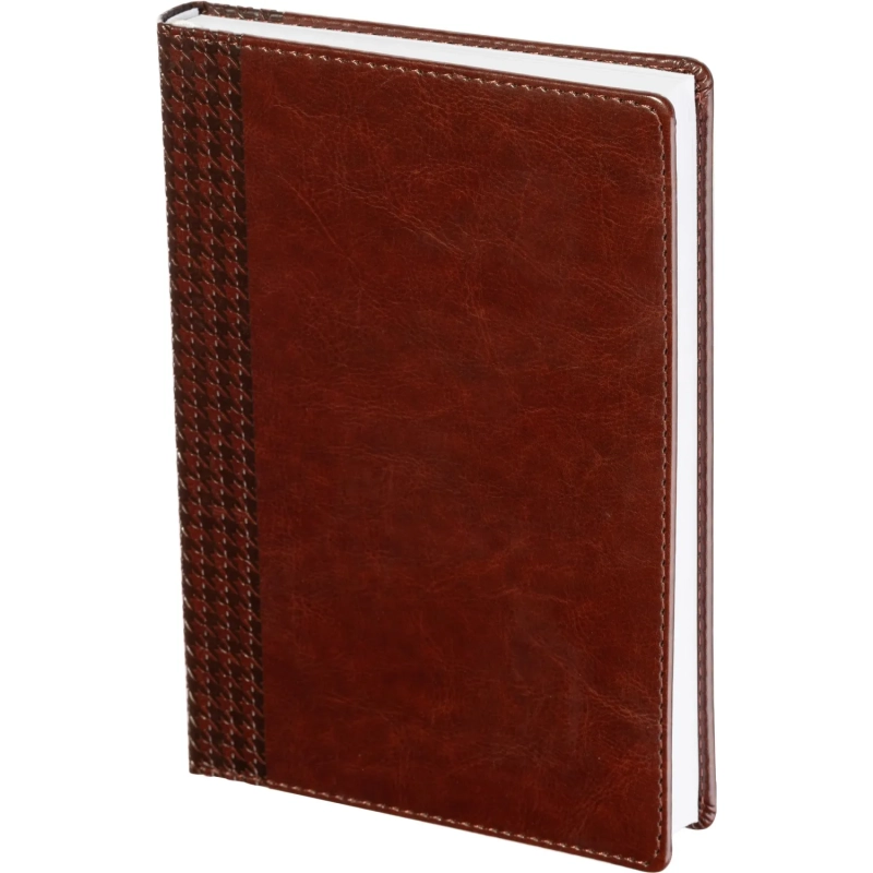 Ежедневник недатированный корич, тв.пер, 140х200, 160л, Lozanna AZ052/brown