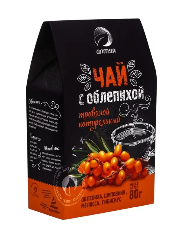 Травяной чай натуральный с облепихой, 80 г