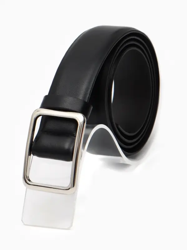 Ремень женский, 3.5&times;110 см, пряжка матовая, затяжка, чёрный