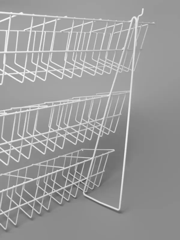 Стойка прикассовая 88.5&times;24&times;56 см, размер ячейки 12.5&times;12&times;13 см, белая