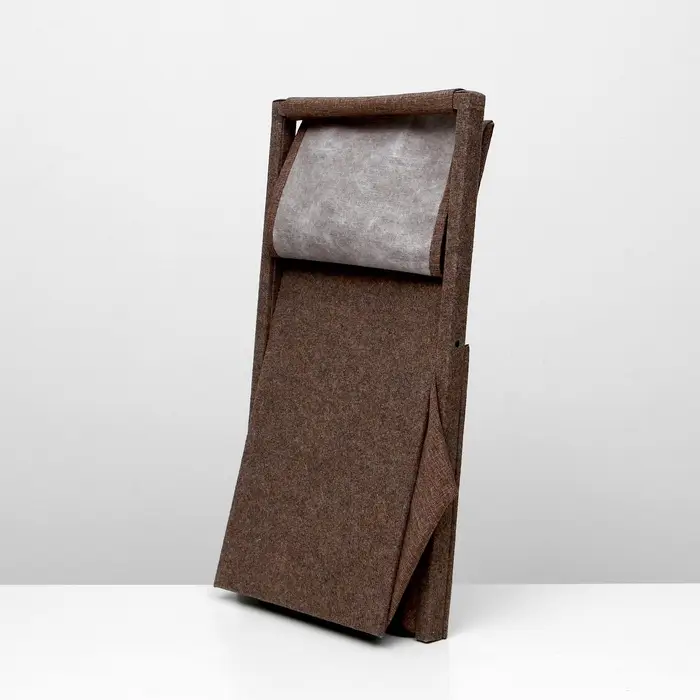 Домик для кошек &laquo;Икс&raquo;, с когтеточкой, раскладной, с гамаком, ковролин, цвет МИКС