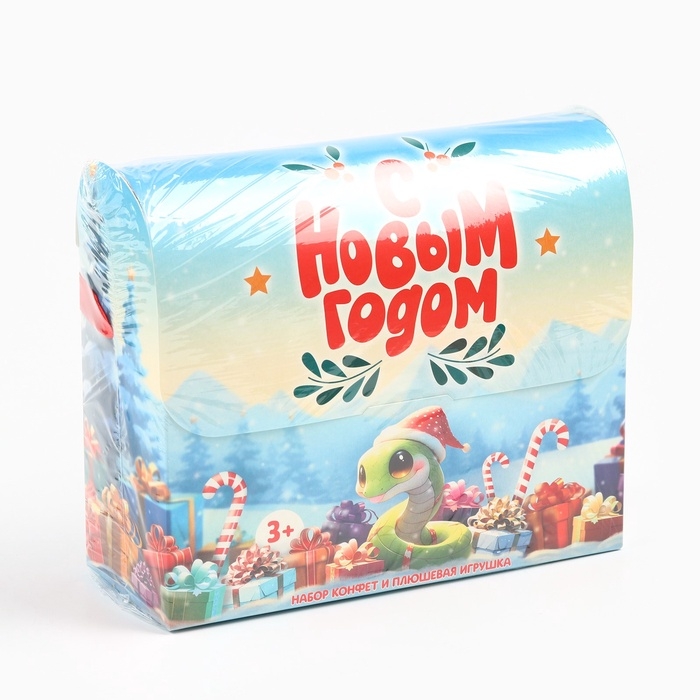 Сладкий детский новогодний подарок «С новым годом», конфеты + мягкая игрушка, 250 г Сладкий детский новогодний подарок «С новым годом», конфеты + мягкая игрушка, 250 г