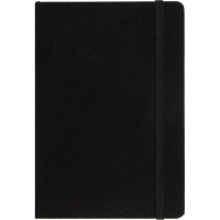Бизнес-блокнот Attache А5(148x218мм), ЭССЕ,балакр,резин,клетка,черный,80 л