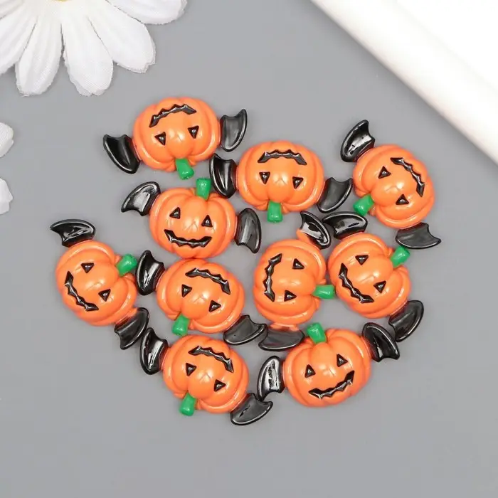 Декор для творчества пластик "Тыква с крыльями" 1,8х3,3х0,8 см