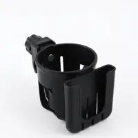 Подстаканник с держателем телефона для коляски, черный, Крошка Я
