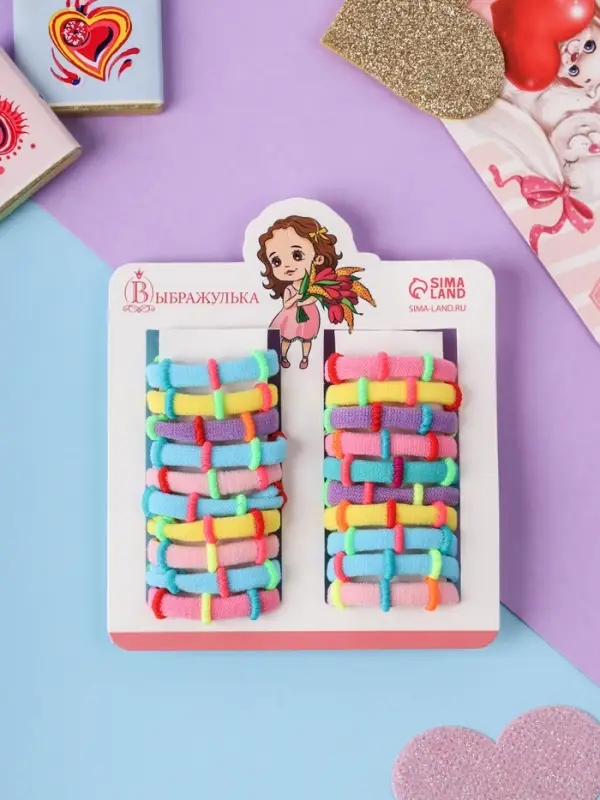 Резинки для волос «Аделия», набор 20 шт., колечки, 3 см, МИКС Резинки для волос «Аделия», набор 20 шт., колечки, 3 см, МИКС