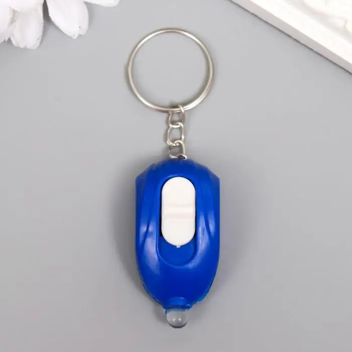 Фонарик брелок для ключей на кольце «Компьютерная мышь», 1 лампа, МИКС Фонарик брелок для ключей на кольце «Компьютерная мышь», 1 лампа, МИКС