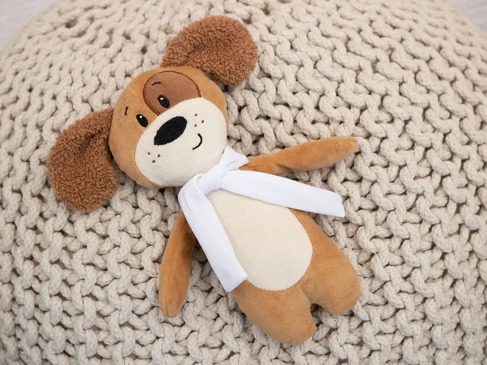 Мягкая игрушка Beastie Toys, собачка с белым шарфом Мягкая игрушка Beastie Toys, собачка с белым шарфом