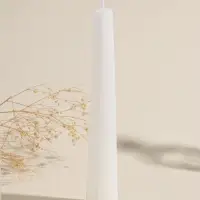 Набор свечей, 3.5х23 см, 2 шт "Башня" белый 4х9,5х25 см