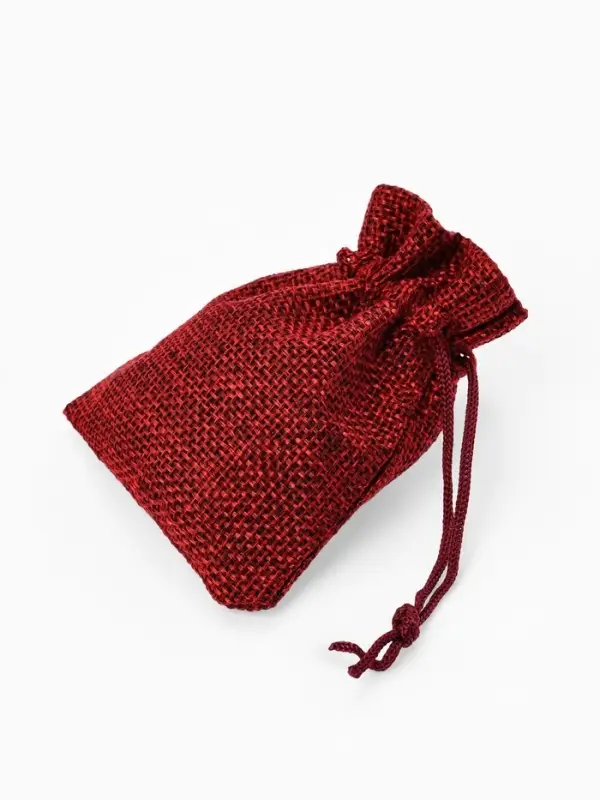 Набор мешочков подарочных 50 шт. &laquo;Льняной&raquo; 7&times;9 см, бордовый