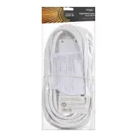 Удлинитель Luazon Lighting, 3 розетки, 10 м, 6 А, 1300 Вт, 3&times;0.75 мм2, с заземлением, с выключателем, белый