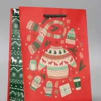 Пакет подарочный новогодний ламинированный, &laquo;Новый год&raquo;, 18&times;10&times;22.3 см