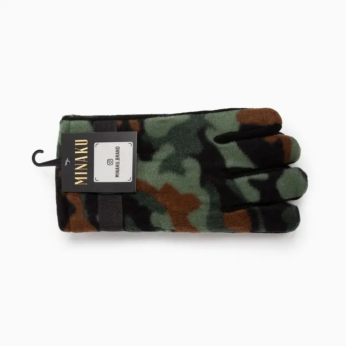 Перчатки мужские двухслойные MINAKU цв. хаки, р-р 26 см