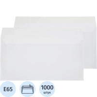 Конверт в упаковке Attache Economy 80 гр E65 стрип 110х220, 80г 1000 шт/уп
