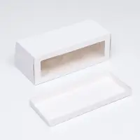 Коробка под рулет с окном, белая 27.5&times;11&times;10 см