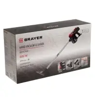 Пылесос BRAYER 4268BR, вертикальный, 600 Вт, 0.8 л, 70 дБ, 8 м, 2.8 кг, 2 насадки Пылесос BRAYER 4268BR, вертикальный, 600 Вт, 0.8 л, 70 дБ, 8 м, 2.8 кг, 2 насадки