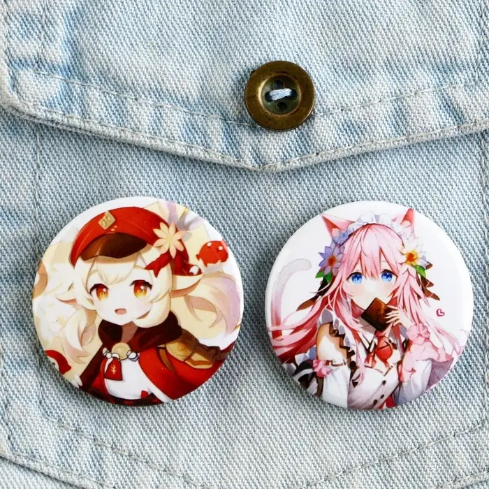 Значки закатные «Аниме девочки», 38 мм, МИКС Значки закатные «Аниме девочки», 38 мм, МИКС