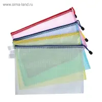 Папка-конверт на молнии А4, Calligrata &laquo;Клеточка&raquo;, МИКС