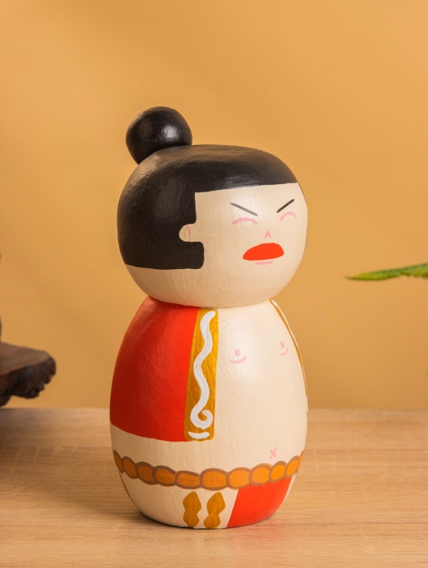 Деревянная кукла кокеши Деревянная кукла кокеши "Харуко" 9х9х17 см