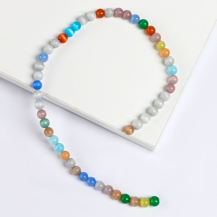 Бусины из натурального камня «Кошачий глаз» набор 50 шт., 1 шт. — 8 мм, МИКС Бусины из натурального камня «Кошачий глаз» набор 50 шт., 1 шт. — 8 мм, МИКС