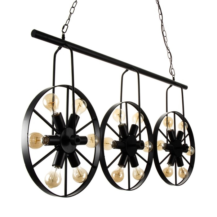 Светильник BayerLux Светильник BayerLux "Колеса" 18x40Вт E27 черный 65х10х150 см