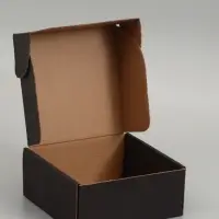 Коробка самосборная, черная, 18 х 18 х 8 см,