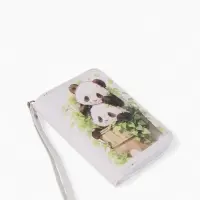 Кошелёк на молнии &laquo;Пандочки&raquo;, 12&times;1.5&times;9 см, с принтом, белый