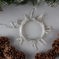 Гирлянда &laquo;Нить&raquo; 2.5 м, IP20, прозрачная нить, 25 LED, свечение RG/RB, мигание, 220 В