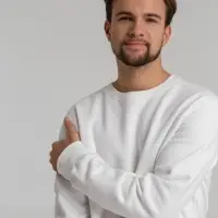Свитшот унисекс King, белый, размер XXL