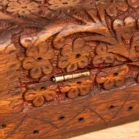 Шкатулка резная "Текстура" 18х13х6 см, дерево шишам