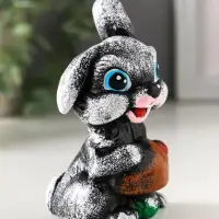 Фигурка гипс &laquo;Зайчонок с грибком&raquo;, 12&times;8&times;7 см