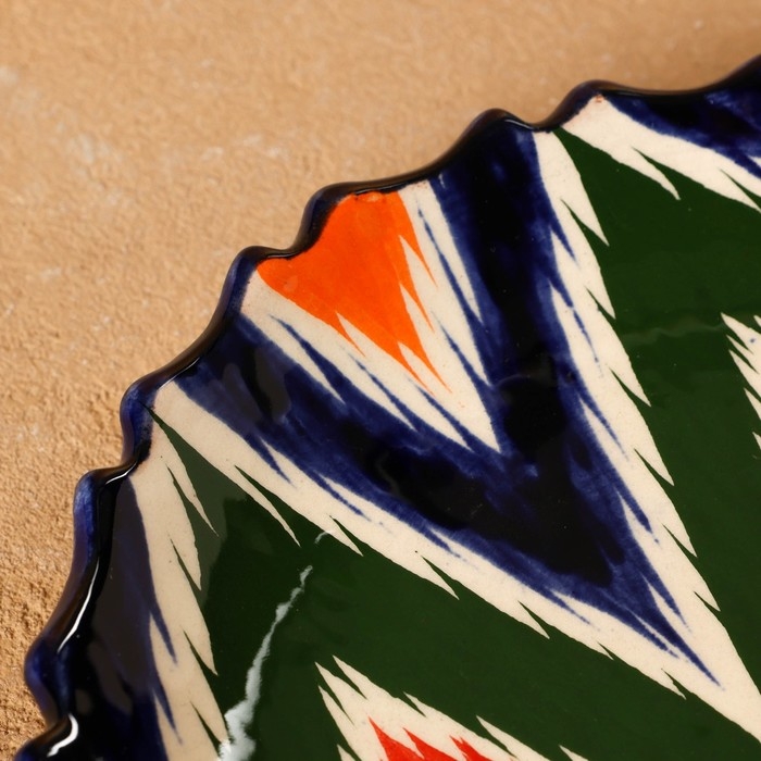 Тарелка Риштанская Керамика Тарелка Риштанская Керамика "Атлас", рифленая, 15 см