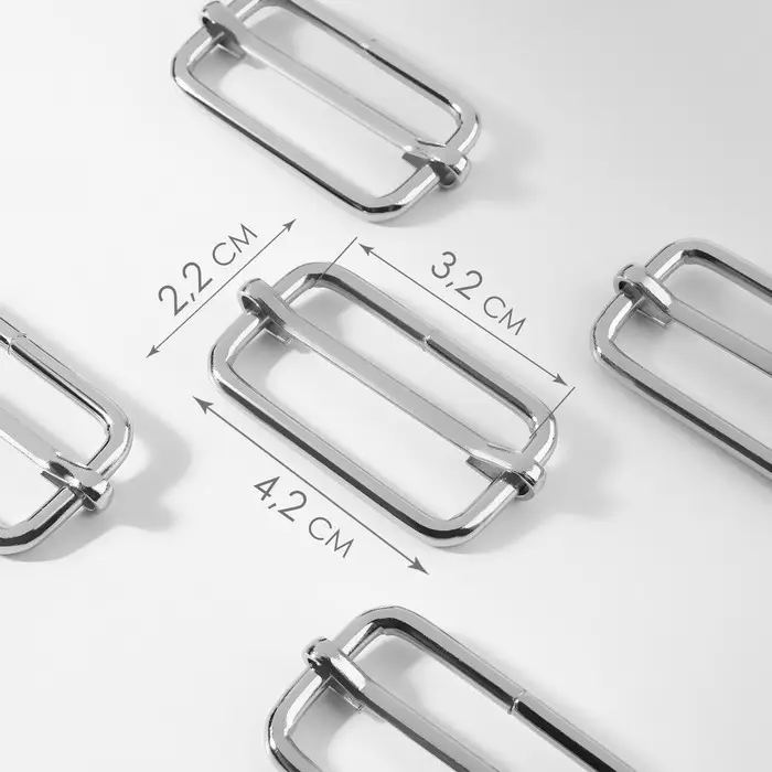 Пряжка регулирующая, вн. ширина=32 мм, s=5 мм, 5 шт., цвет серебряный Пряжка регулирующая, вн. ширина=32 мм, s=5 мм, 5 шт., цвет серебряный