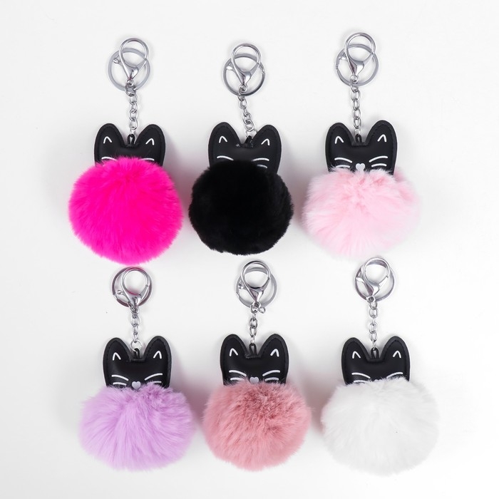 Пушистик на кольце Пушистик на кольце "Котик" d=7 см МИКС