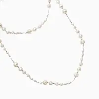 Бусы жемчужные d=3,4,5,6,8,10, цвет белый в серебре