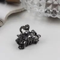 Крабик для волос &laquo;Серый блеск&raquo;, 2.5 см, серебристый