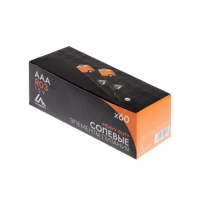 Батарейка солевая Luazon Heavy Duty, AAA, R03, спайка, 4 штуки Батарейка солевая Luazon Heavy Duty, AAA, R03, спайка, 4 штуки
