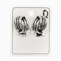 Клипсы "Винтаж" узел, цвет чернёное серебро Клипсы "Винтаж" узел, цвет чернёное серебро