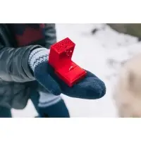 Футляр под кольцо, серьги &laquo;Кружево&raquo;, бархатный, 6&times;6 см, красный