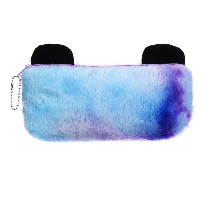 Пенал школьный меховой на молнии Calligrata Пенал школьный меховой на молнии Calligrata "Панда", микс