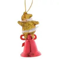 Ёлочные игрушки 3 шт. &laquo;Дедушка Мороз&raquo; 3&times;7 см, МИКС красно-золотой