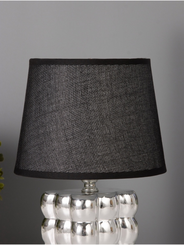 Лампа настольная Лампа настольная "Бабл" 40Вт Е14 серебро 17х17х24см