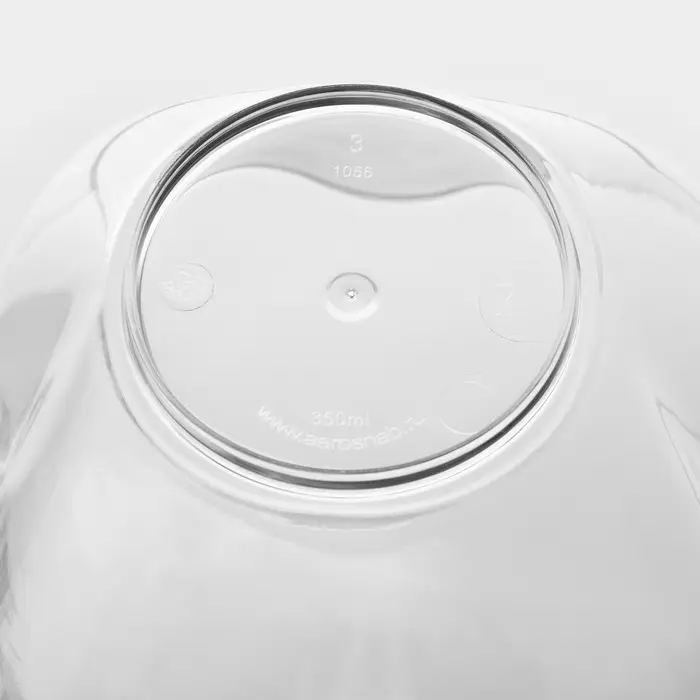 Форма одноразовая для фуршета &laquo;Цветок&raquo;, 350 мл, пластик, прозрачная